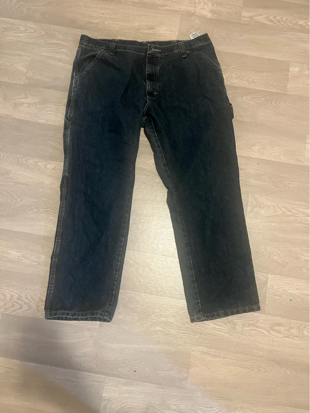 Y2K Wrangler Men's Relaxed Black cargo Straight-Leg Jeans